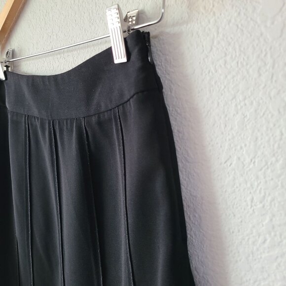 VTG Cache US Women's Size 0 Open Pleated Mini Skirt Black Lightweight Y2K - Picture 2 of 9